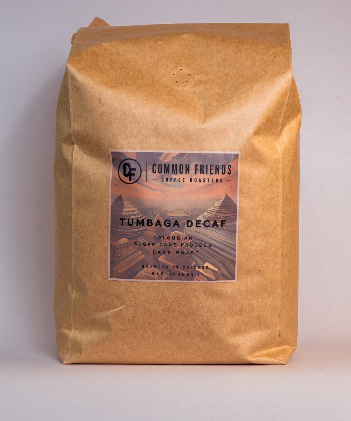 Tumbaga Colombian sugarcane-process decaf coffee in a 5 lb bag